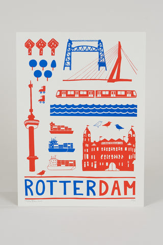Rotterdam Poster grijs