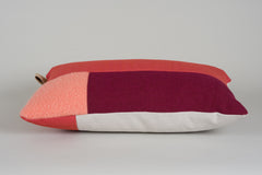 Colorblock Pillow 40x60 - Wit/Rood