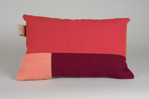Colorblock Pillow 40x60 - Wit/Rood