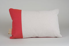 Colorblock Pillow 40x60 - Wit/Rood
