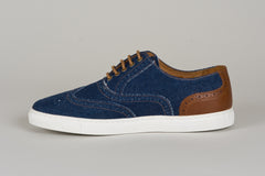 Brogue Dark Blue/Cognac