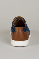 Brogue Dark Blue/Cognac