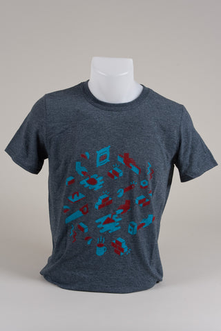 GROOS x Mesh Print Club T-shirt - Nina Fernande - Dark grey