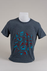 GROOS x Mesh Print Club T-shirt - Nina Fernande - Dark grey