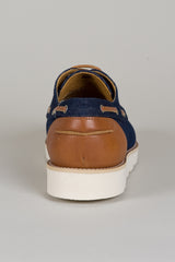 Schoenen Mocassin Brogue Dark Blue/Cognac