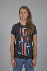 Venour Text Tee - Black