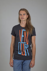 Venour Text Tee - Black