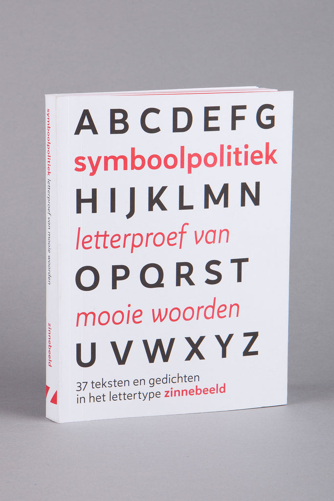 Symboolpolitiek letterproef van mooie woorden