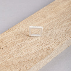 Ring Houtmotief - Vierkant