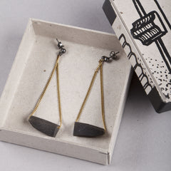 Oorbellen Krijtjes - Zwart