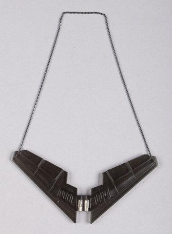 Collier Dubbel Vleugel - Zwart