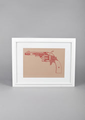 Framed Pistol - El Peligro (Rood)